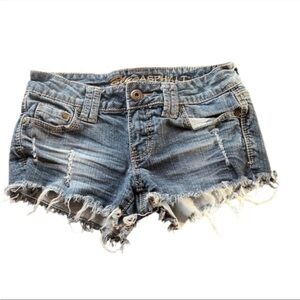 Blue Asphalt Juniors Distressed Denim Denim Shorts Size 3